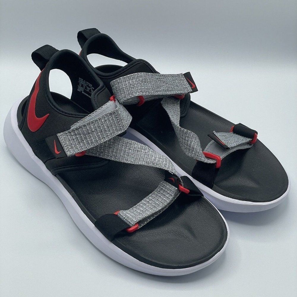 Nike Vista Men Sandals Size 12 Black/White/Wolf Grey/University Red DJ6606-002
